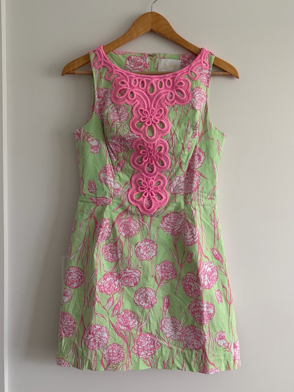 Lilly Pulitzer vintage vault “Alina” Elanie skirted romper with pink lace